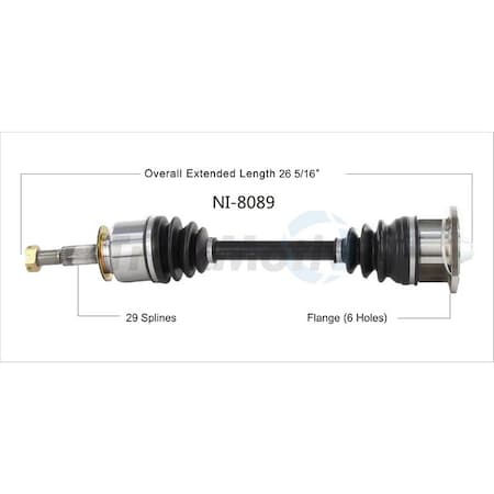 Surtrack Axle Cv Axle Shaft, Ni-8089 NI-8089